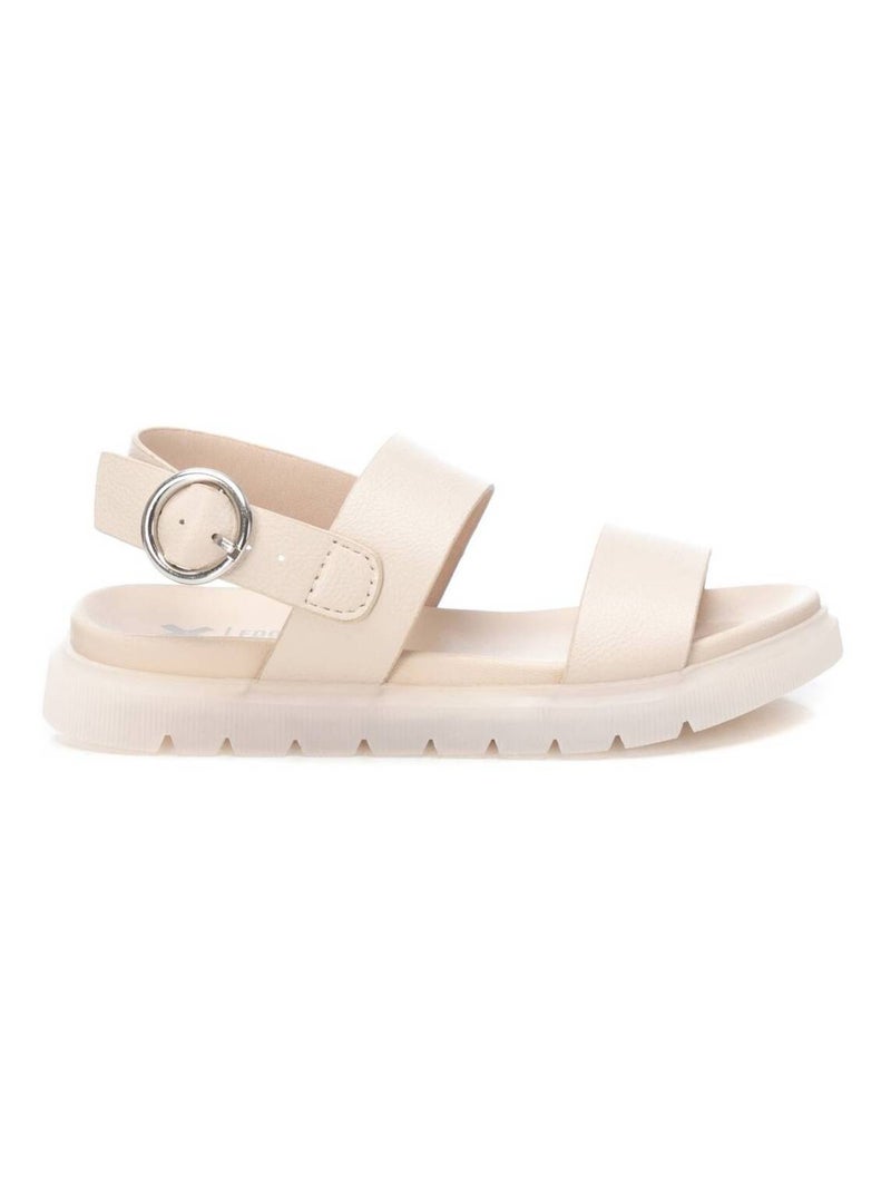 Sandales décontractées avec boucle Beige - Kiabi
