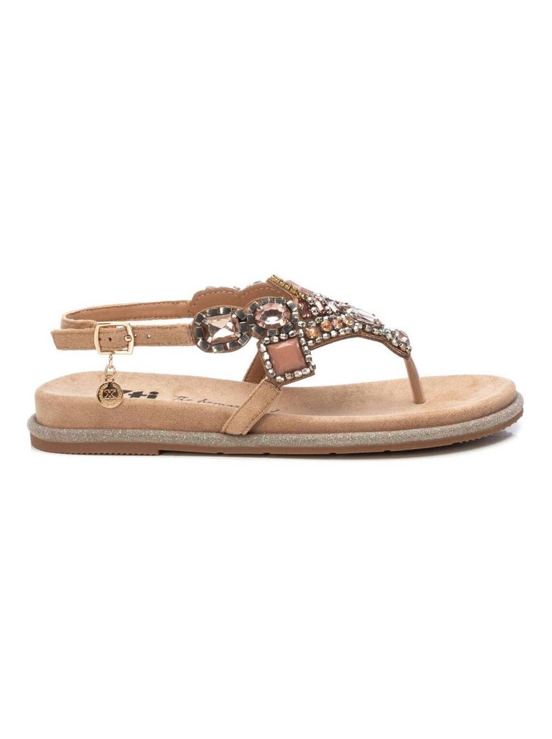 Sandales décontractées avec boucle Beige - Kiabi