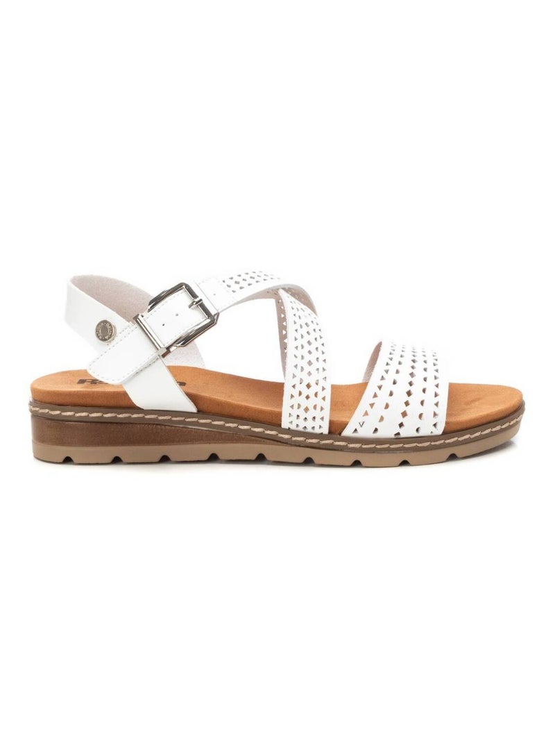 Sandales décontractées avec boucle Blanc - Kiabi
