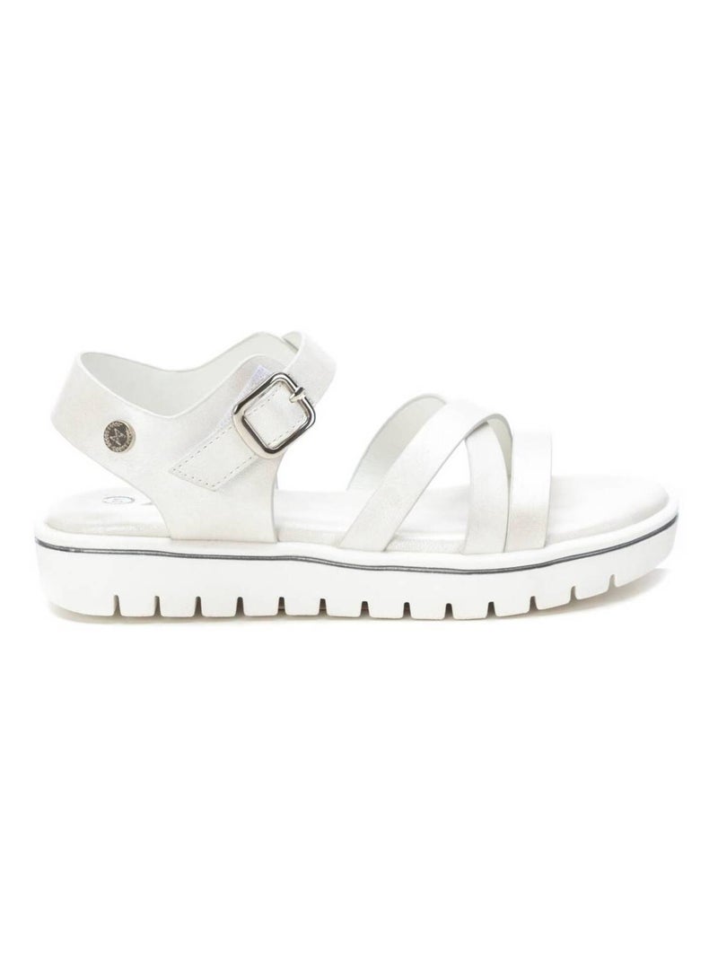 Sandales décontractées avec boucle Blanc - Kiabi