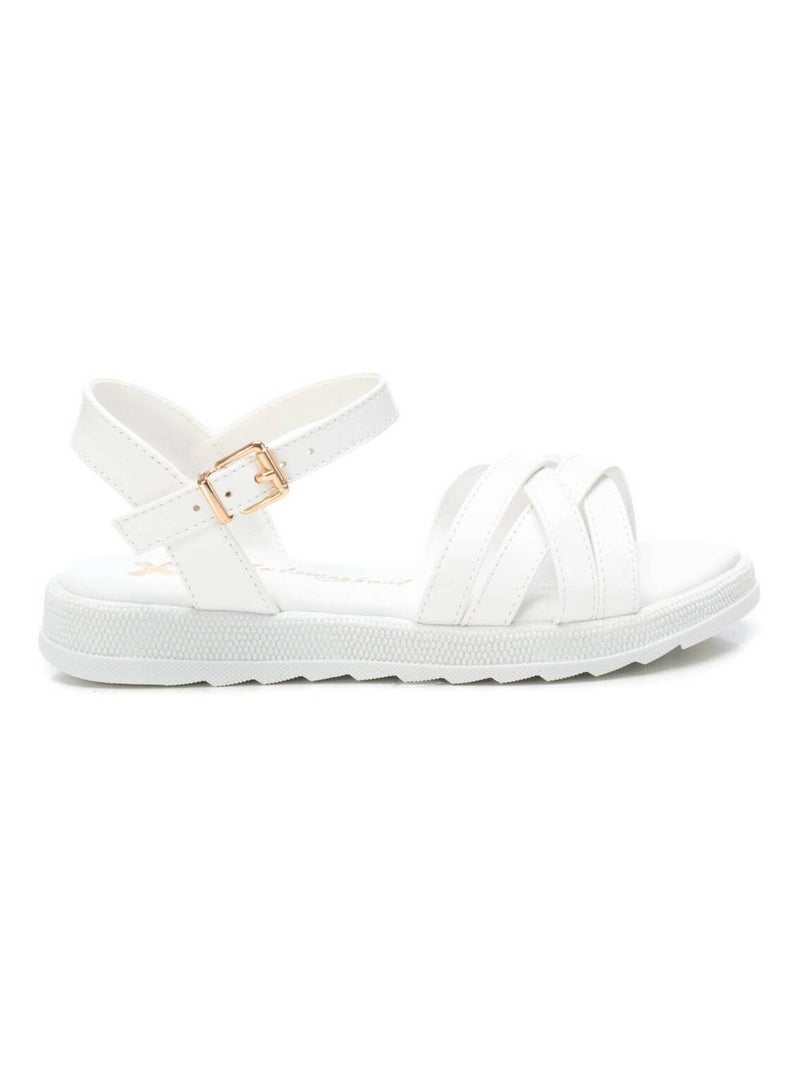 Sandales décontractées avec boucle Blanc - Kiabi