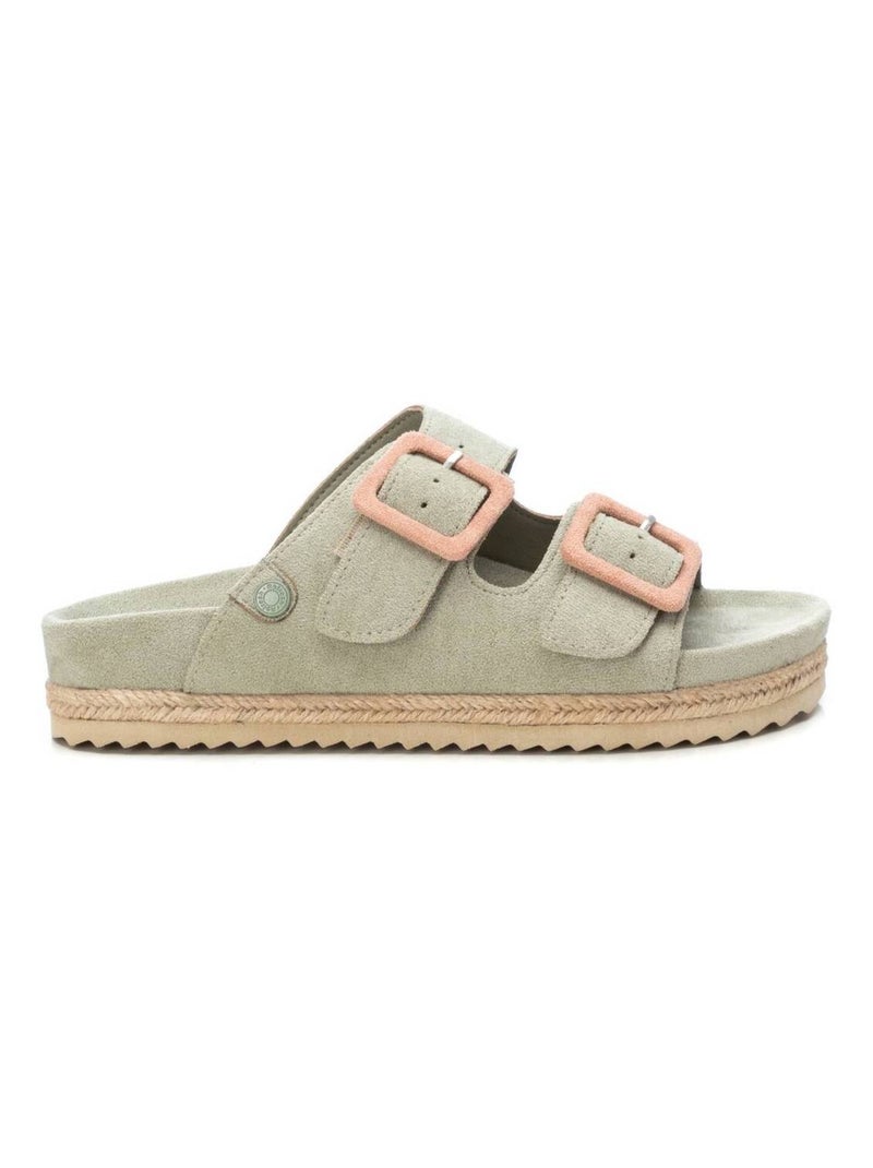 Sandales décontractées avec boucle Bleu azur - Kiabi