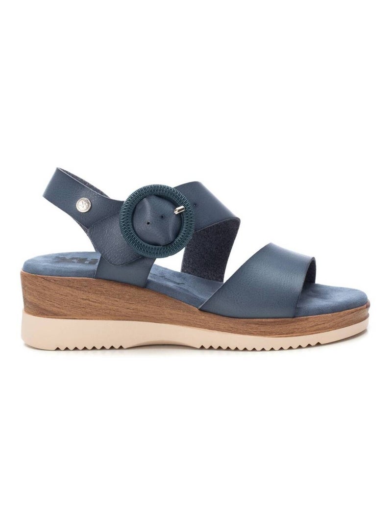 Sandales décontractées avec boucle Bleu - Kiabi