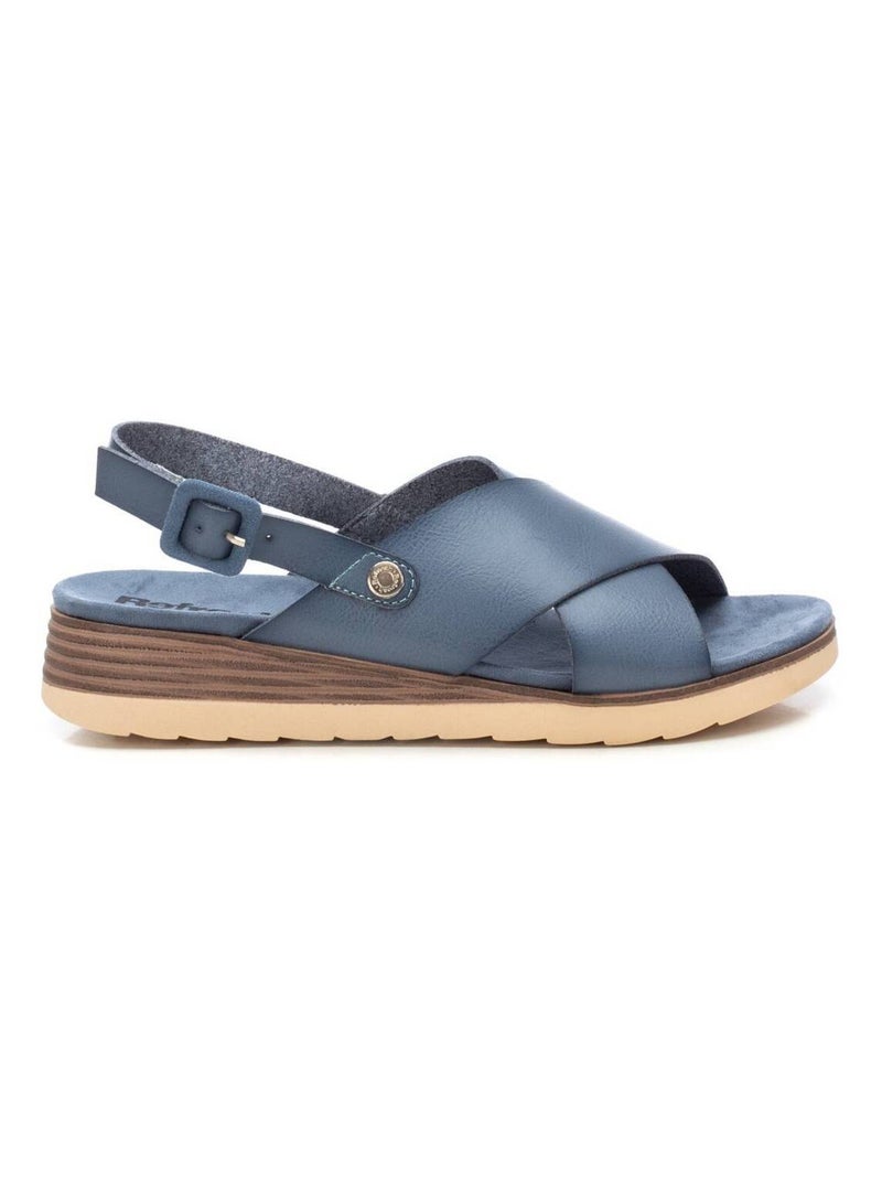 Sandales décontractées avec boucle Bleu - Kiabi