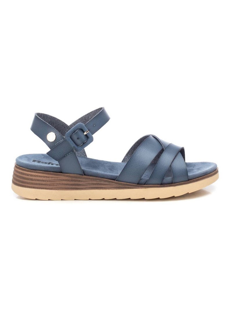 Sandales décontractées avec boucle Bleu - Kiabi