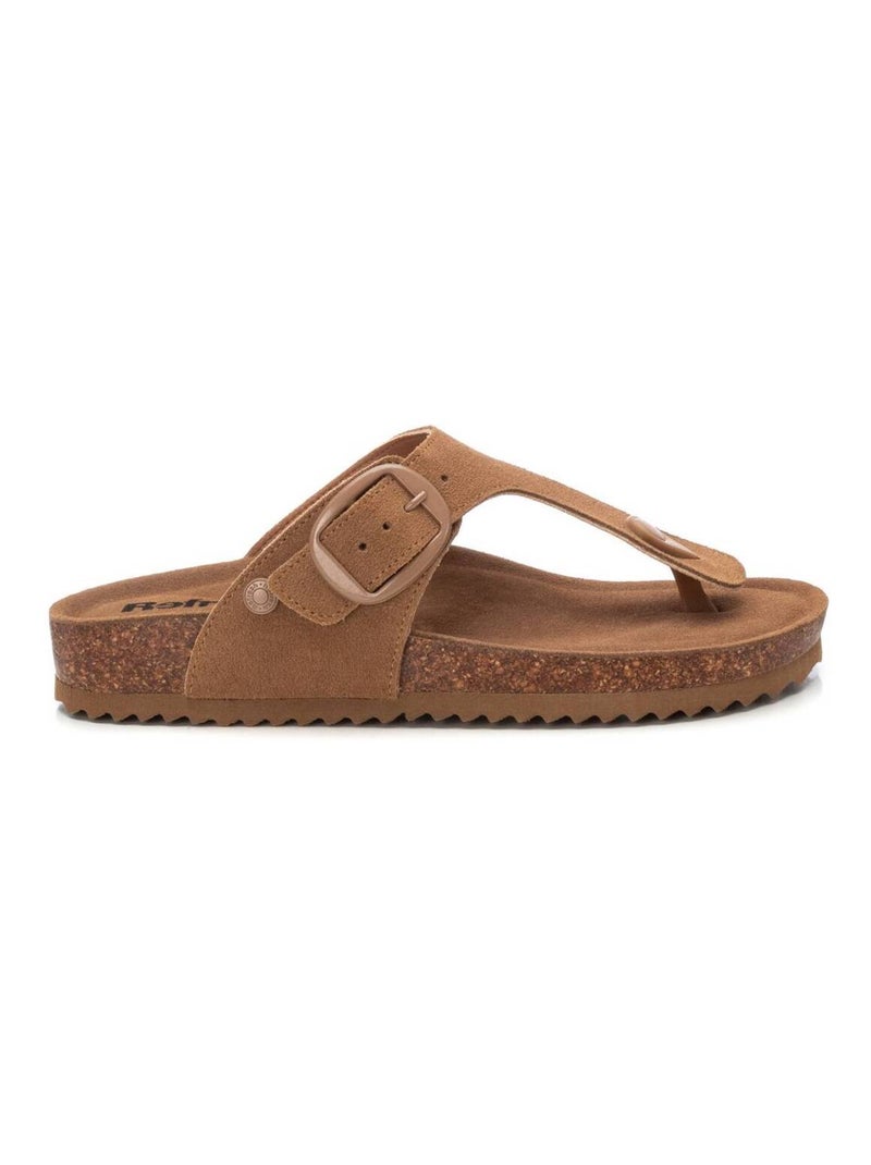 Sandales décontractées avec boucle Camel - Kiabi
