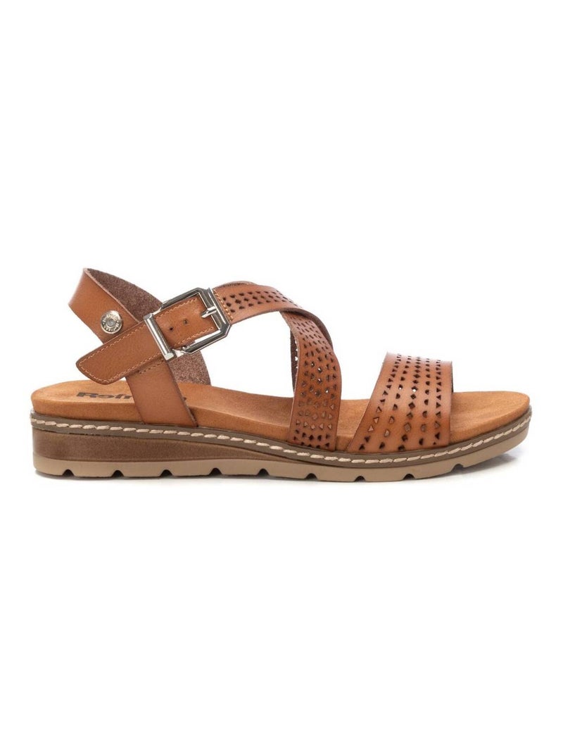 Sandales décontractées avec boucle Camel - Kiabi