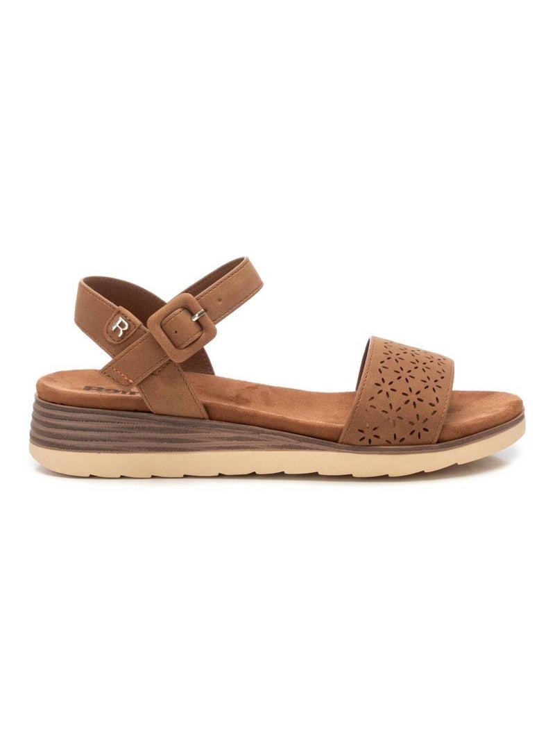 Sandales décontractées avec boucle Camel - Kiabi