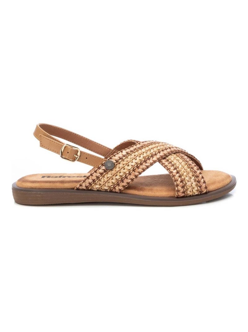 Sandales décontractées avec boucle Camel - Kiabi