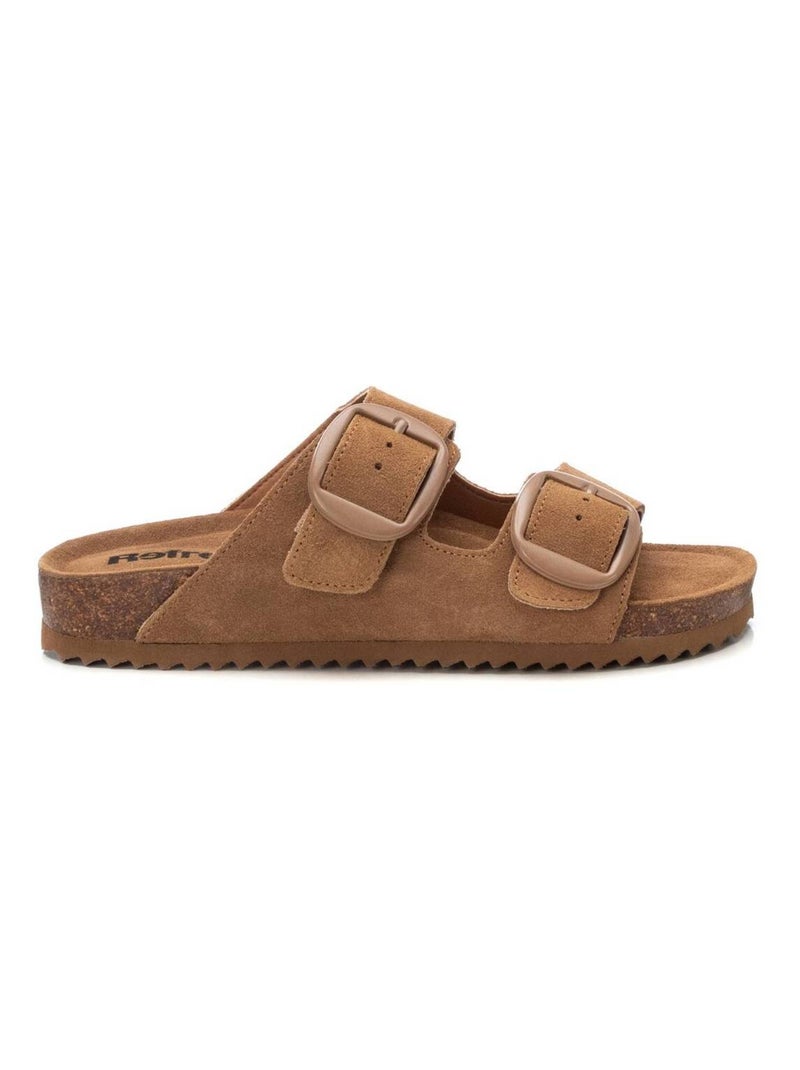 Sandales décontractées avec boucle Camel - Kiabi