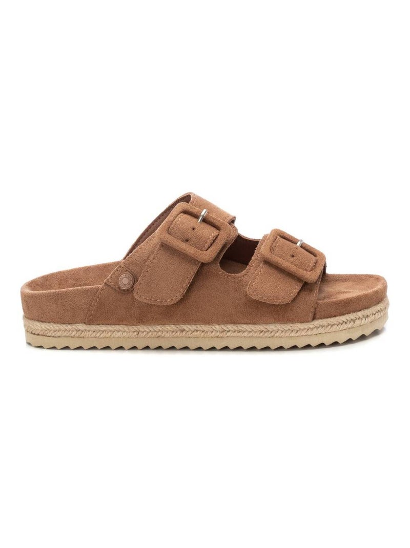Sandales décontractées avec boucle Camel - Kiabi