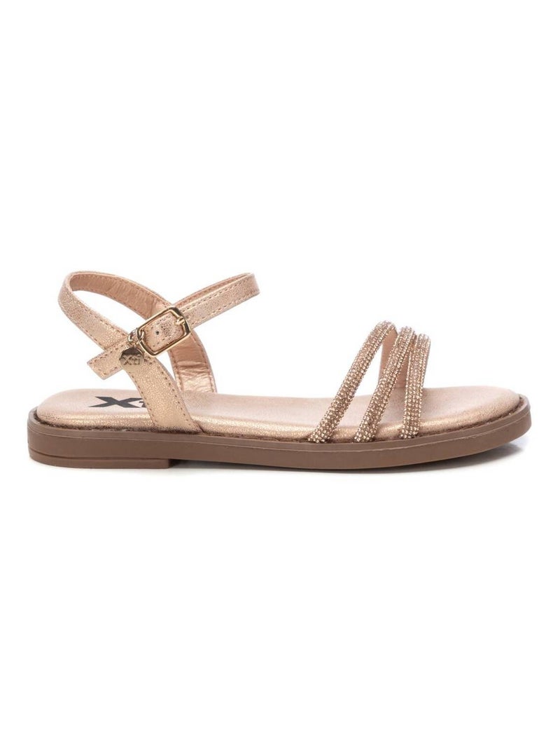 Sandales décontractées avec boucle Crème - Kiabi