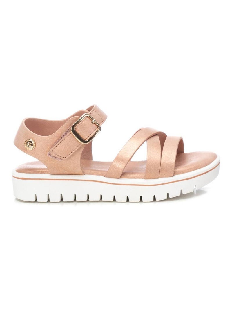 Sandales décontractées avec boucle Crème - Kiabi