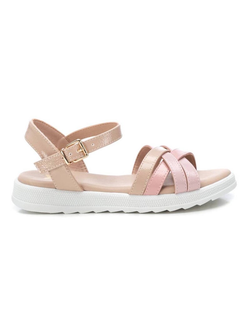 Sandales décontractées avec boucle Crème - Kiabi