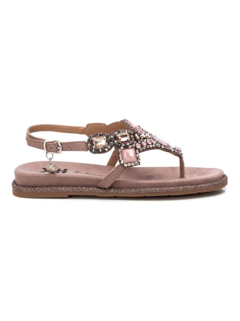 Sandales décontractées avec boucle Crème - Kiabi