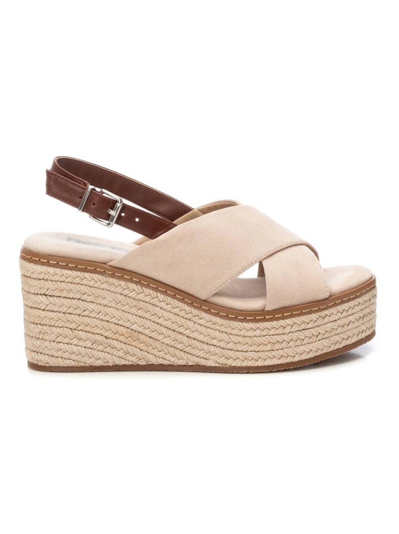 Sandales décontractées avec boucle et semelle compensée Beige - Kiabi
