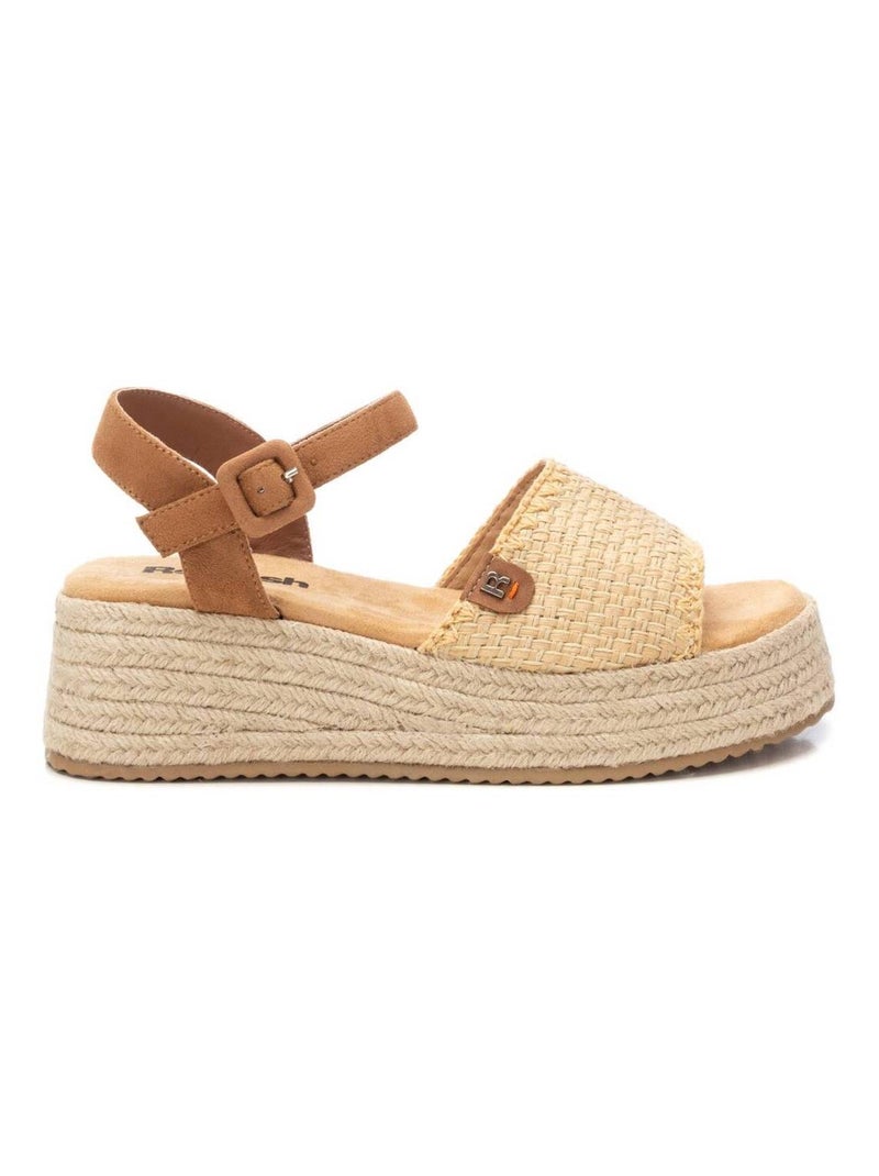 Sandales décontractées avec boucle et semelle compensée Beige - Kiabi