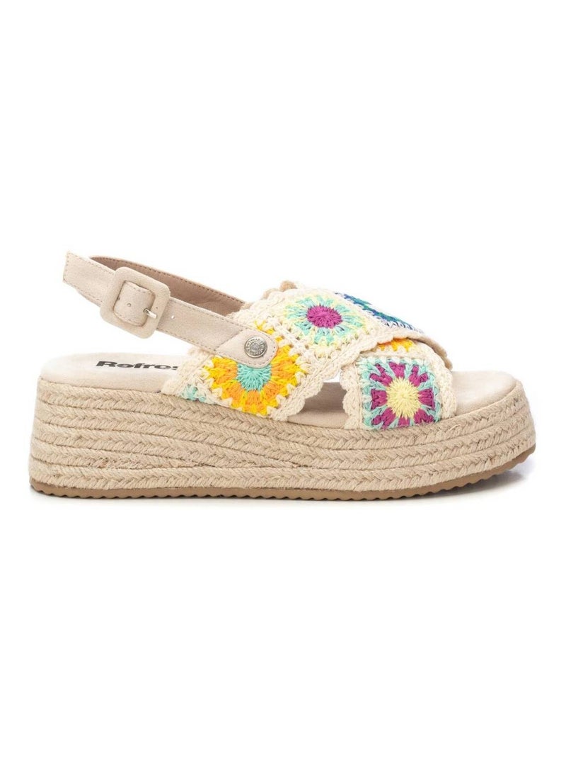 Sandales décontractées avec boucle et semelle compensée Beige - Kiabi