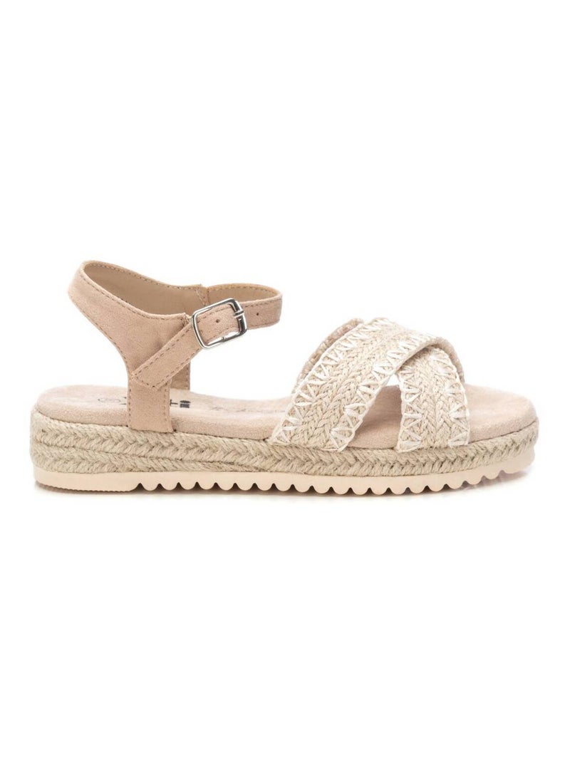 Sandales décontractées avec boucle et semelle compensée Beige - Kiabi