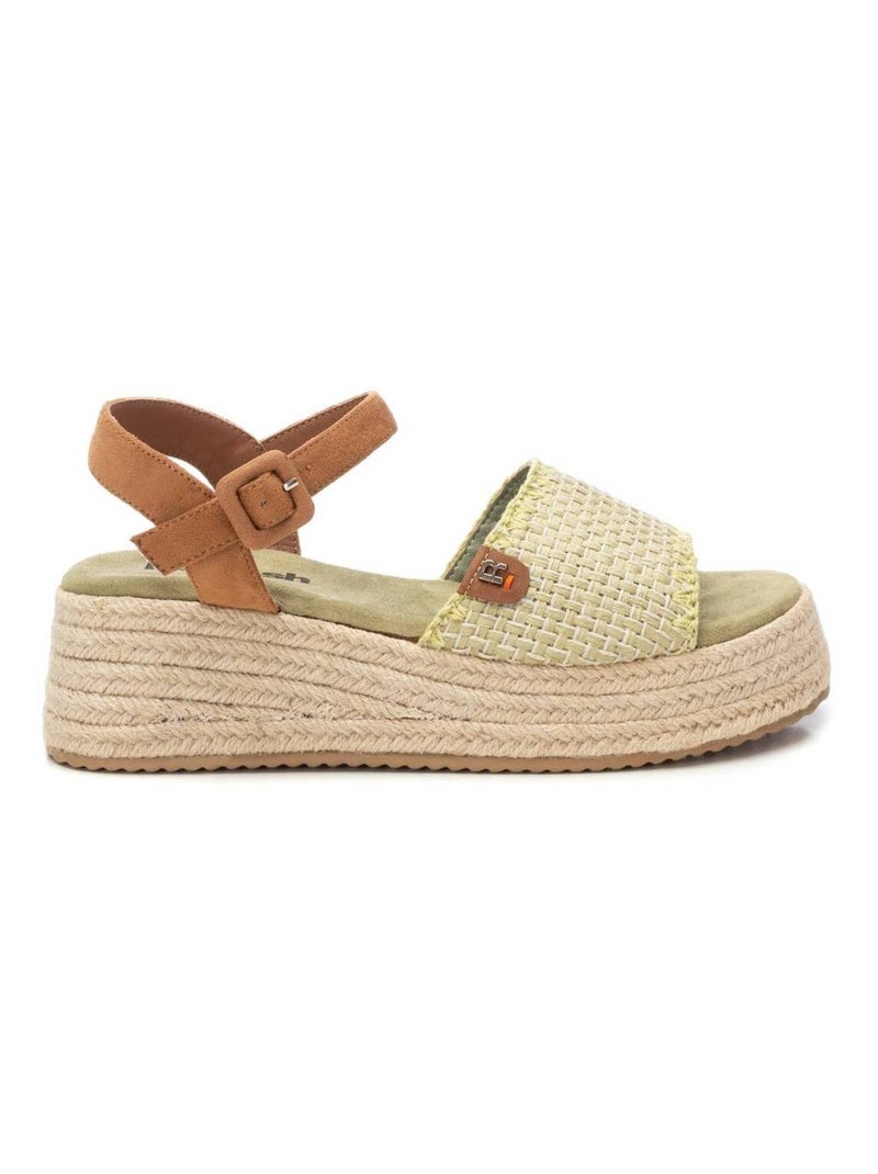 Sandales décontractées avec boucle et semelle compensée Bleu azur - Kiabi