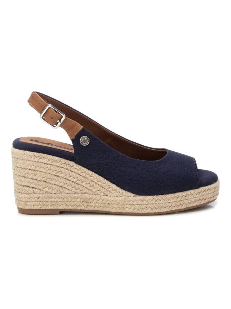 Sandales décontractées avec boucle et semelle compensée Bleu - Kiabi