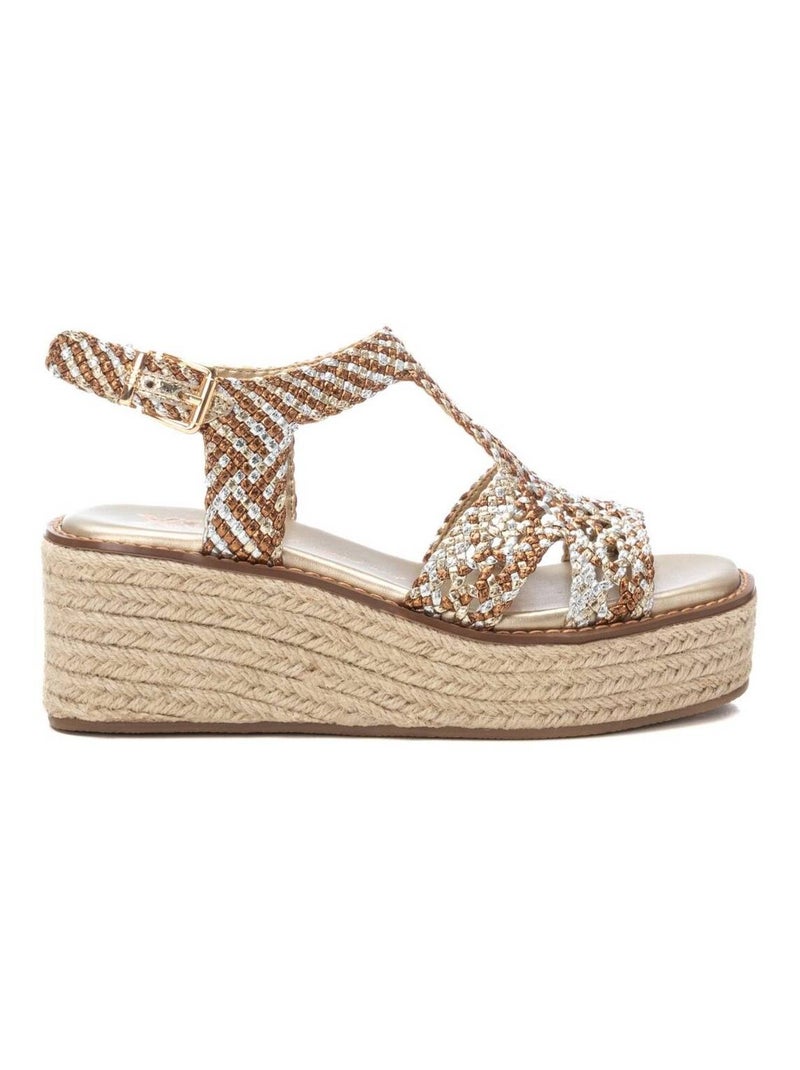 Sandales décontractées avec boucle et semelle compensée Doré/or - Kiabi