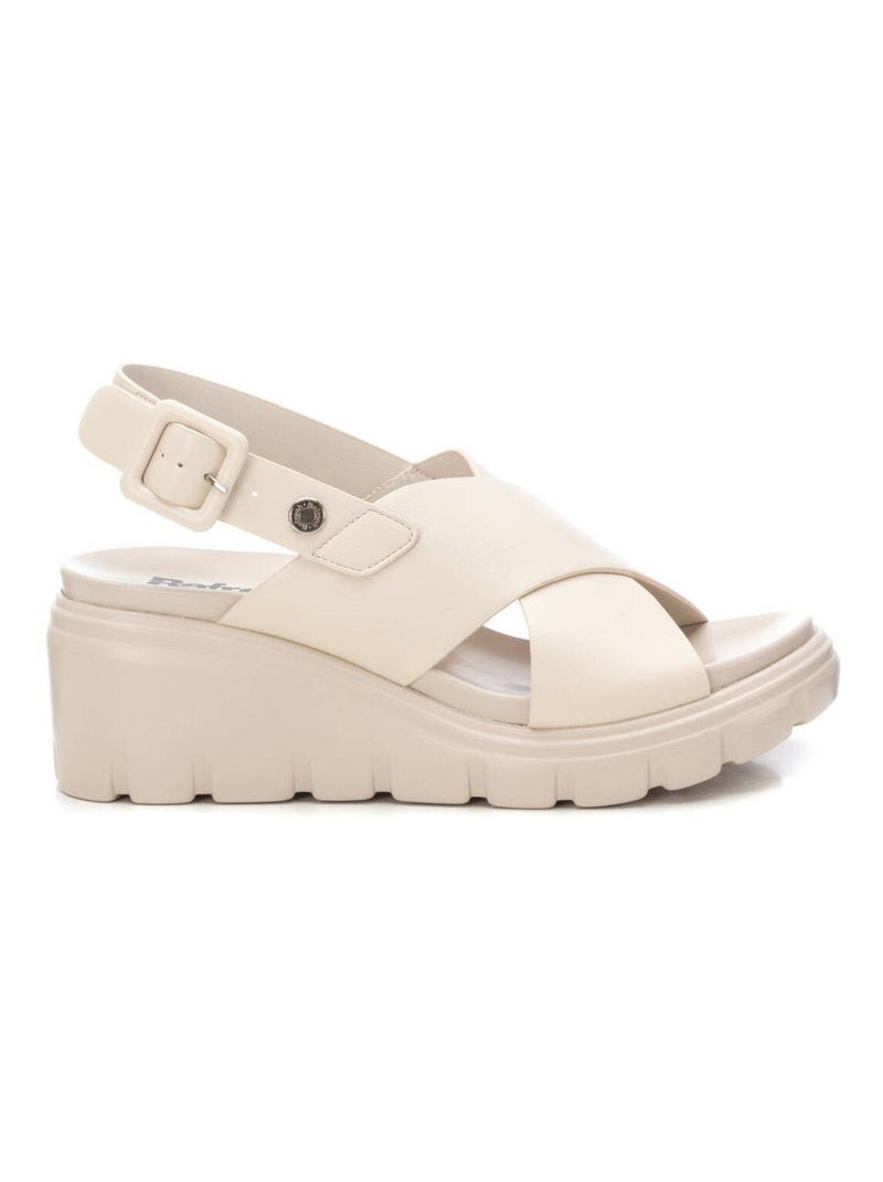 Sandales décontractées avec boucle et semelle compensée Gris - Kiabi
