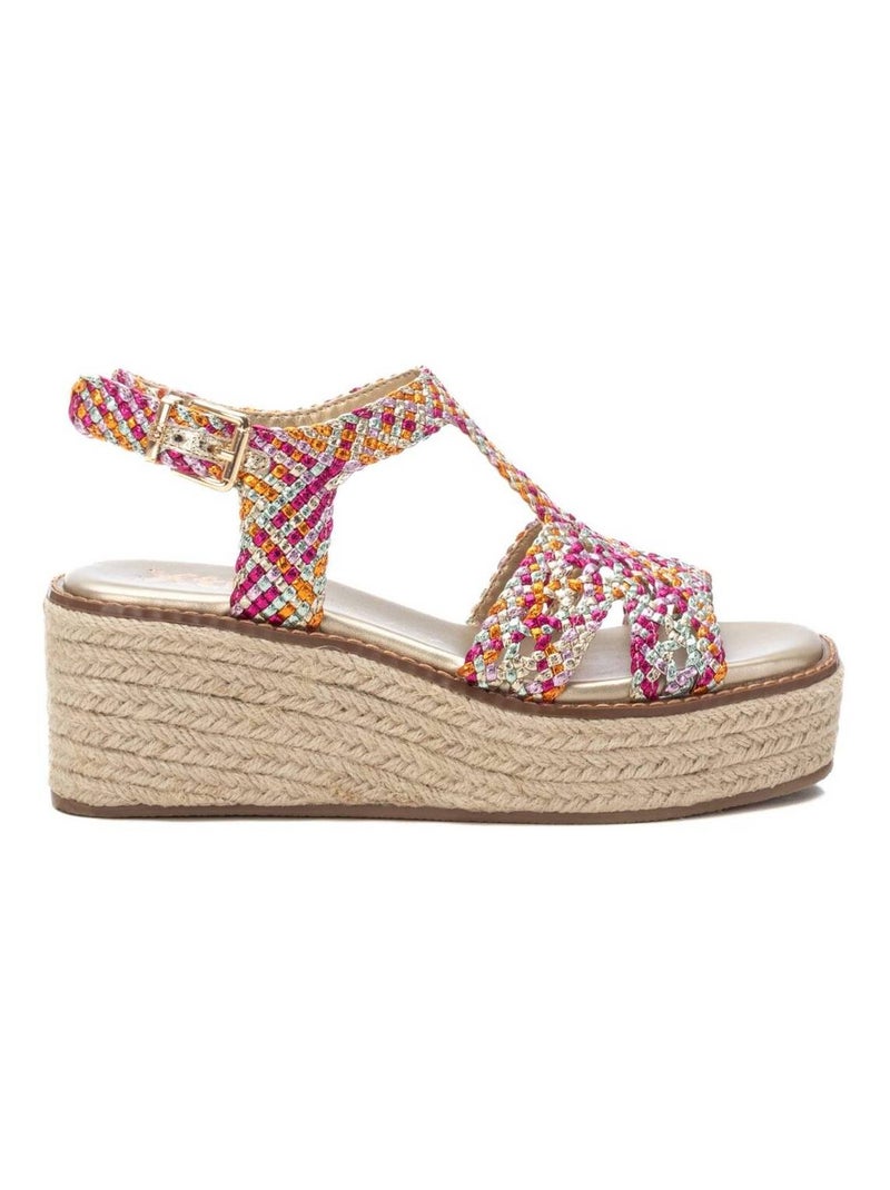 Sandales décontractées avec boucle et semelle compensée Mauve lilas - Kiabi