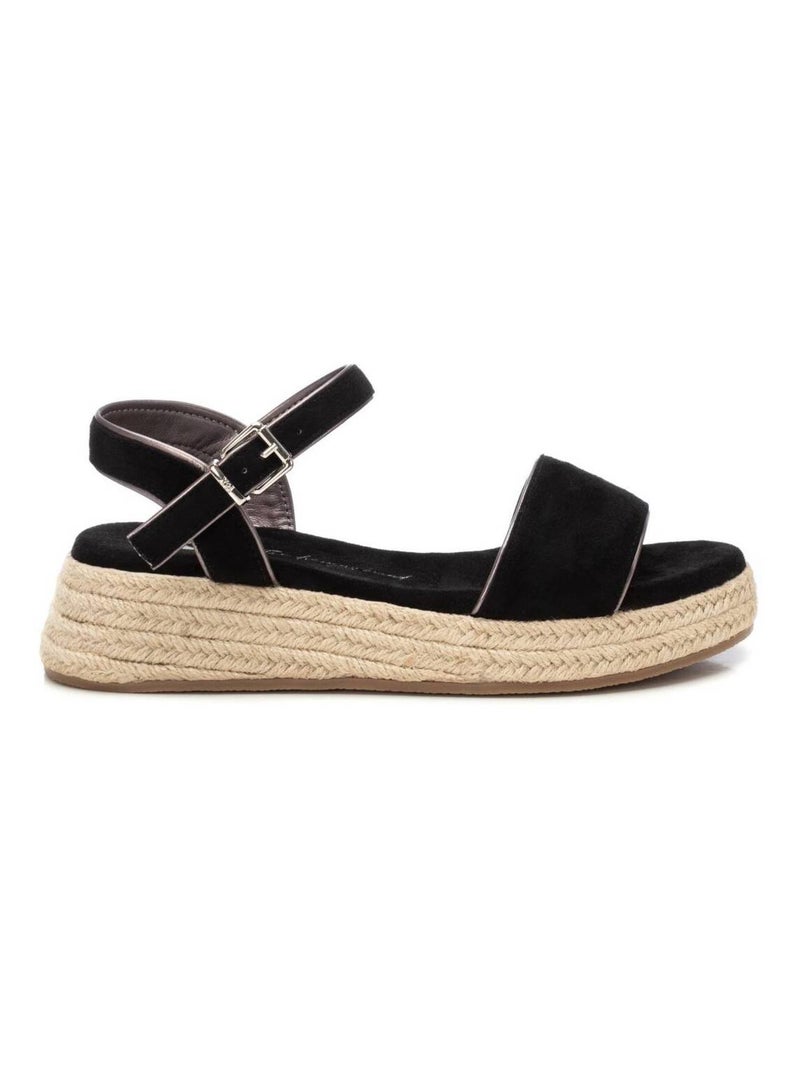 Sandales décontractées avec boucle et semelle compensée Noir - Kiabi