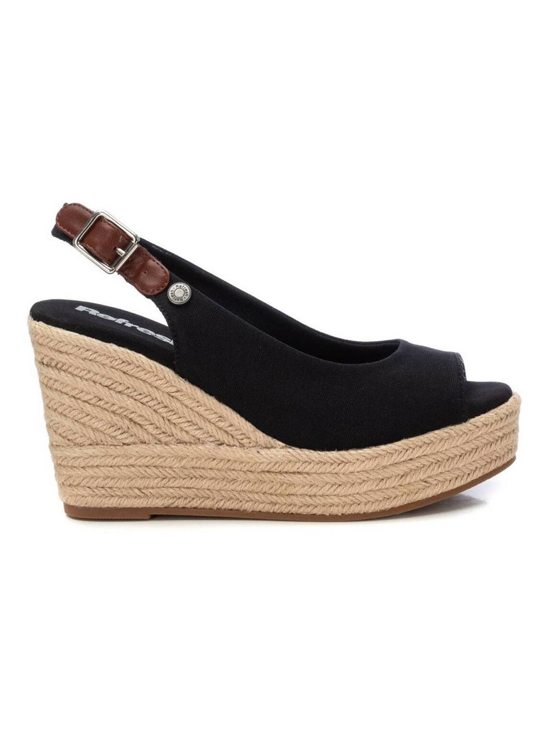 Sandales décontractées avec boucle et semelle compensée Noir - Kiabi