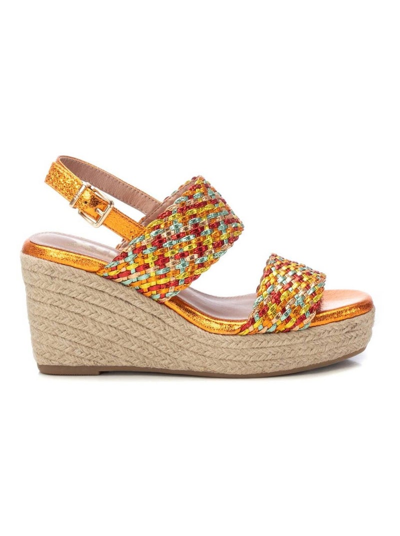 Sandales décontractées avec boucle et semelle compensée Orange - Kiabi