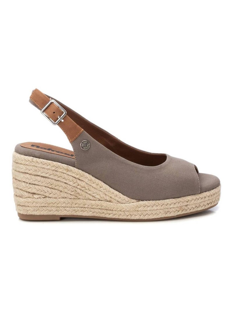 Sandales décontractées avec boucle et semelle compensée Taupe - Kiabi