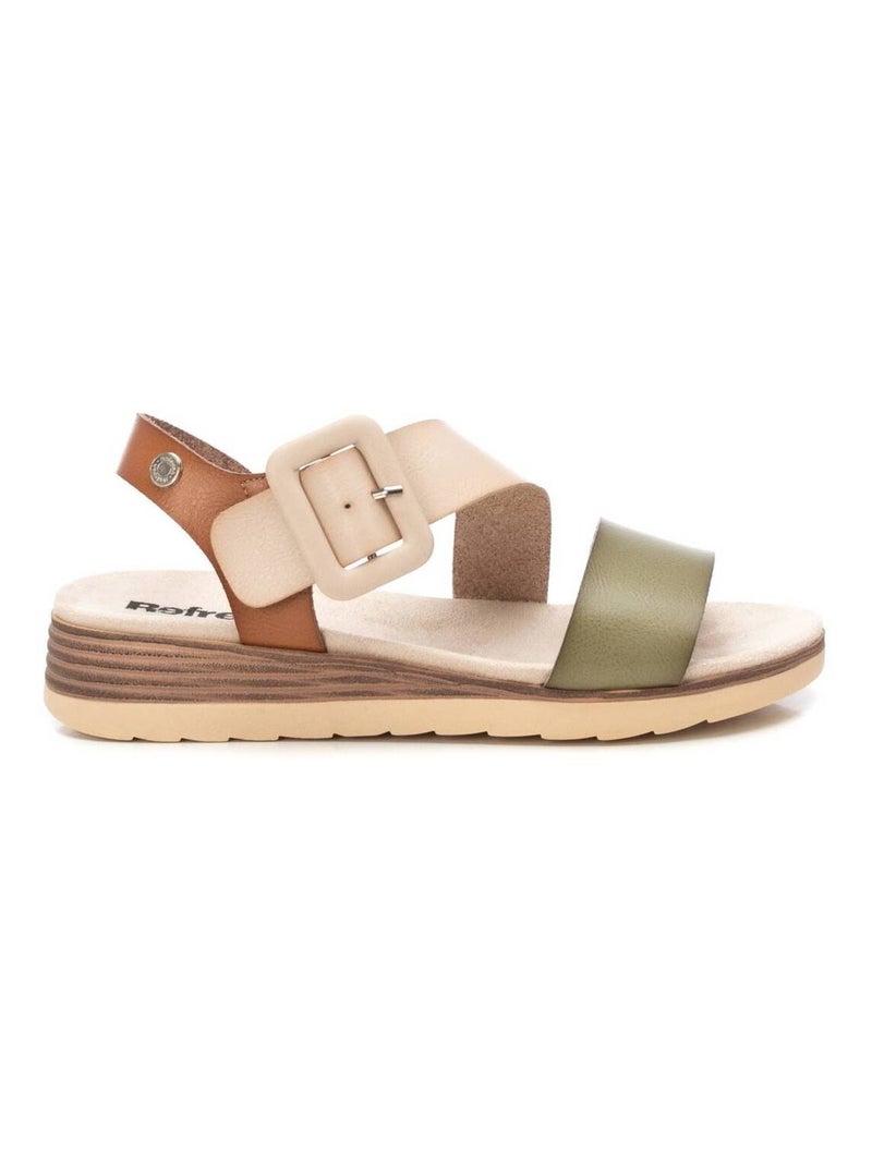 Sandales décontractées avec boucle Gris - Kiabi