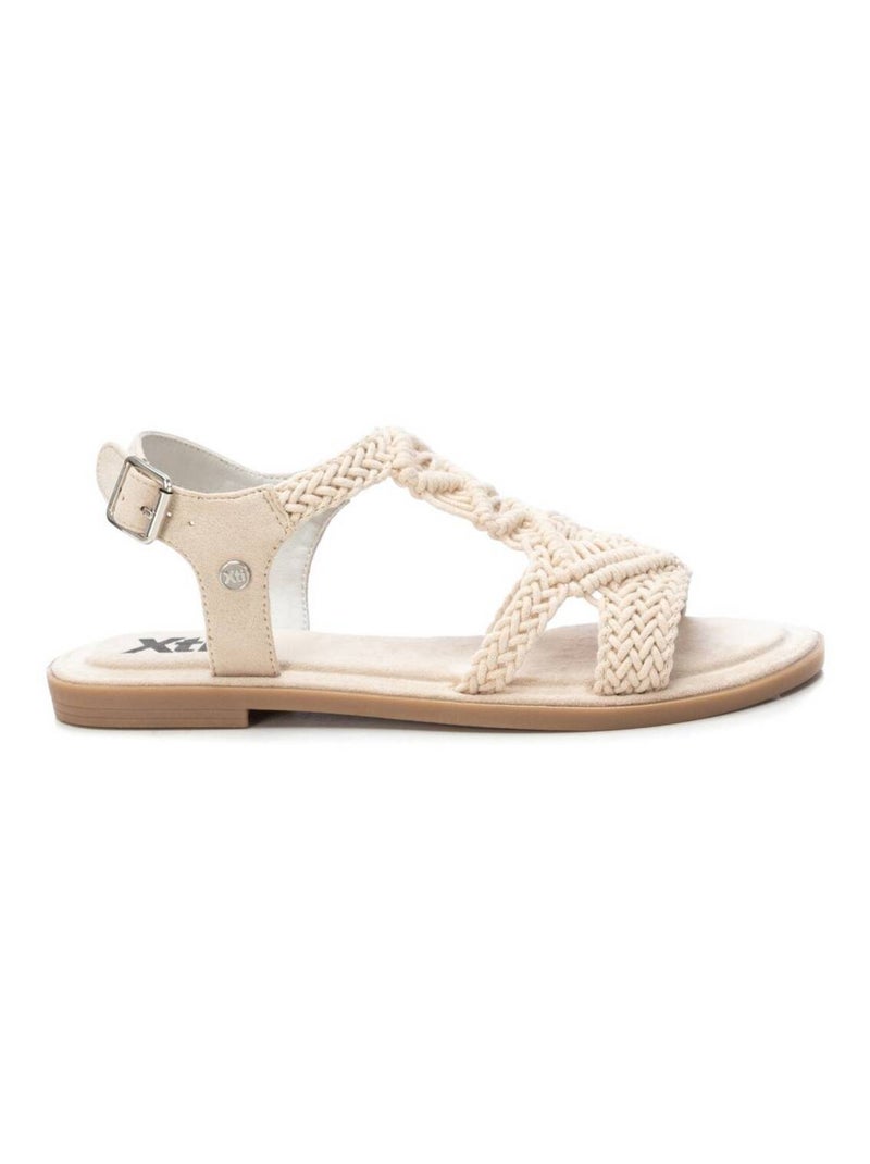 Sandales décontractées avec boucle Gris - Kiabi