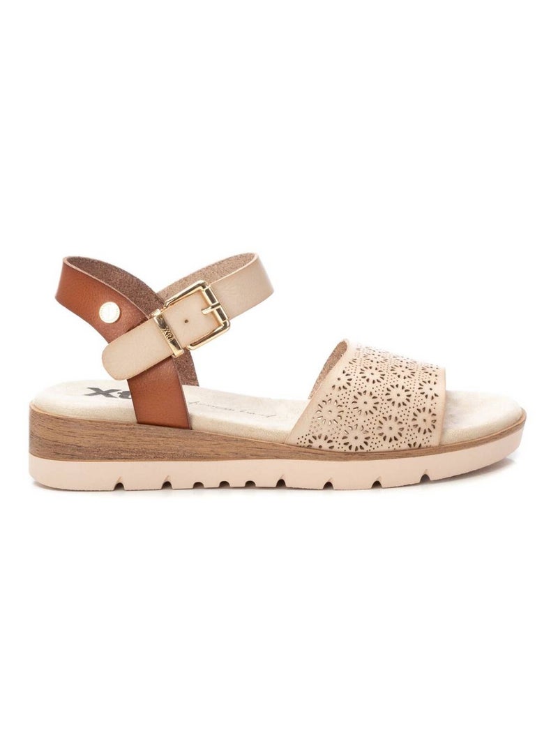 Sandales décontractées avec boucle Gris - Kiabi