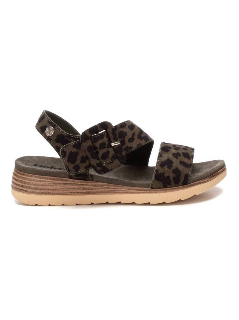 Sandales décontractées avec boucle Kaki - Kiabi