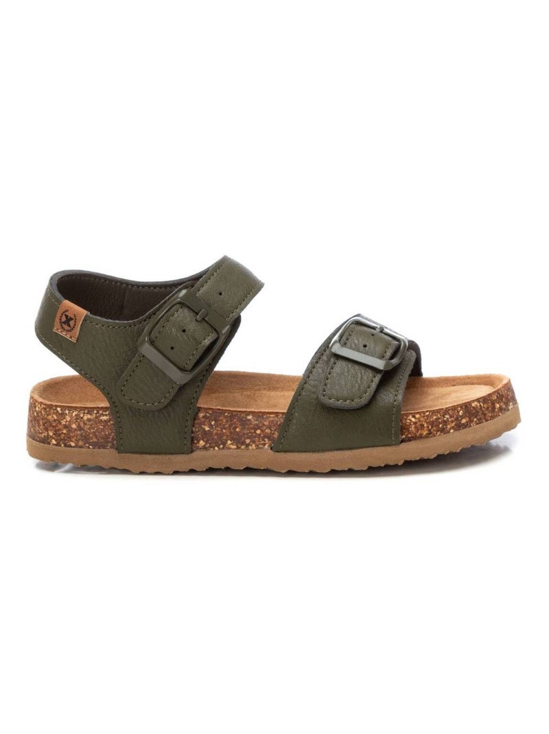 Sandales décontractées avec boucle Kaki - Kiabi