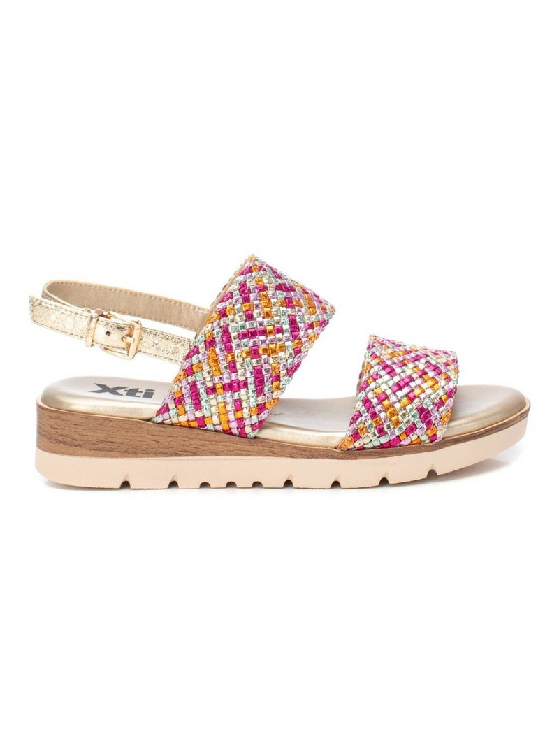 Sandales décontractées avec boucle Mauve lilas - Kiabi