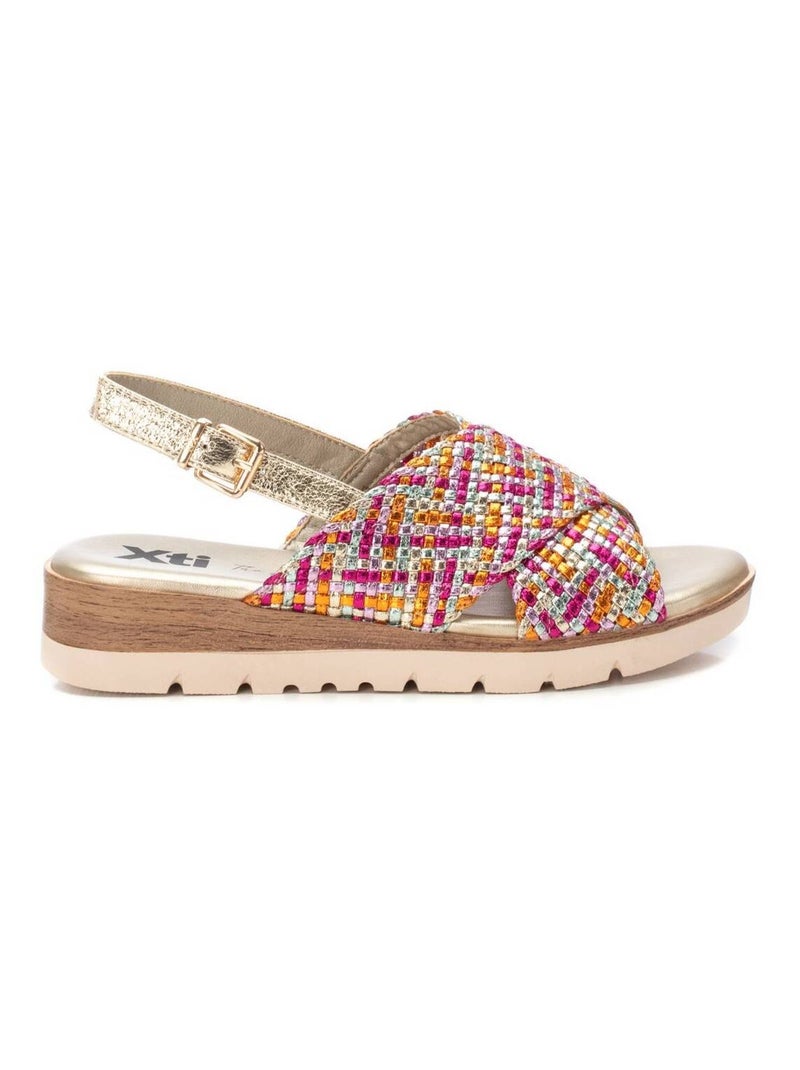 Sandales décontractées avec boucle Mauve lilas - Kiabi