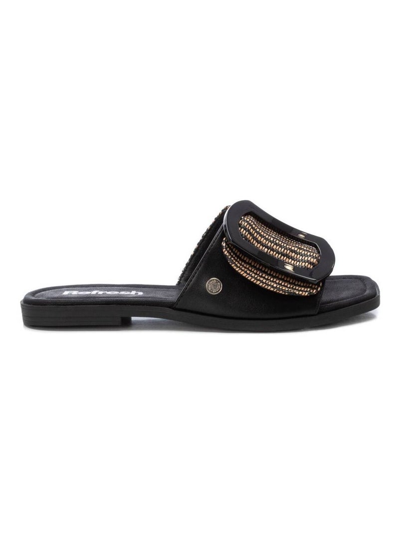Sandales décontractées avec boucle Noir - Kiabi