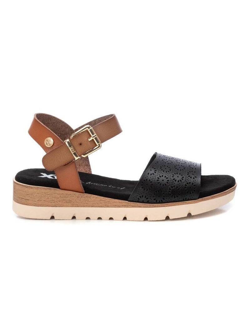 Sandales décontractées avec boucle Noir - Kiabi