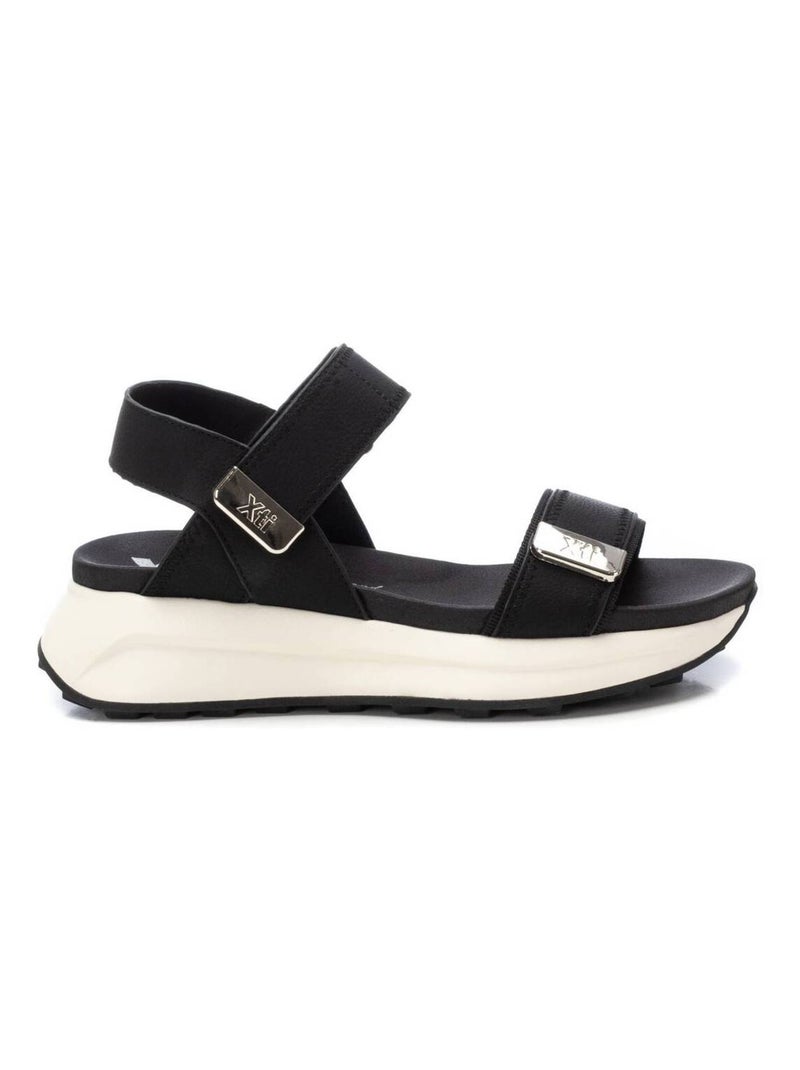 Sandales décontractées avec boucle Noir - Kiabi