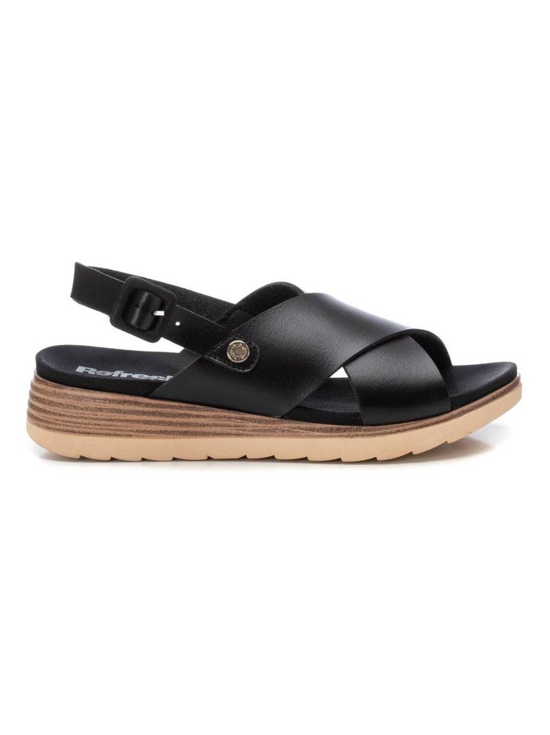 Sandales décontractées avec boucle Noir - Kiabi