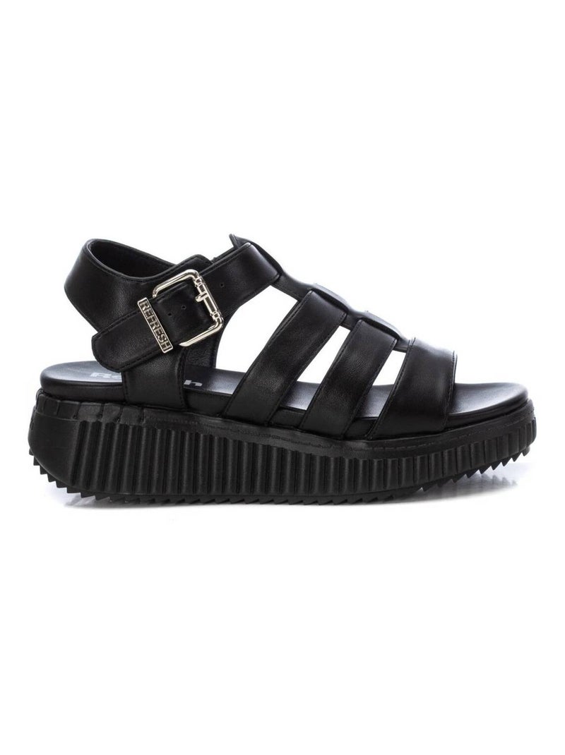 Sandales décontractées avec boucle Noir - Kiabi