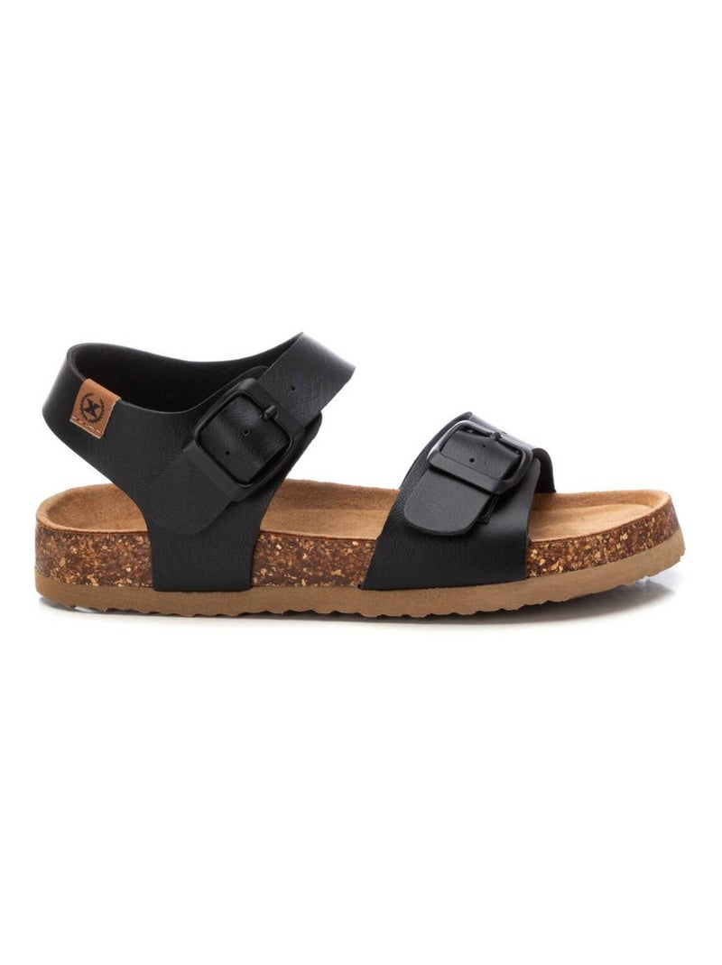 Sandales décontractées avec boucle Noir - Kiabi