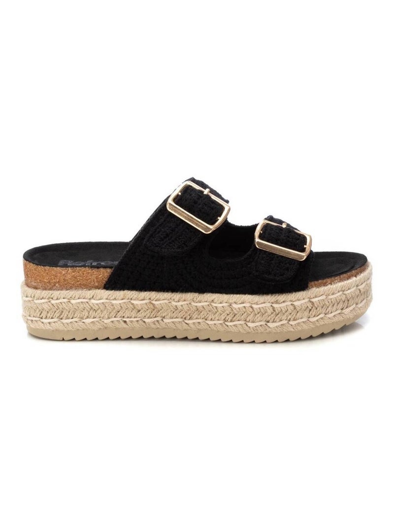 Sandales décontractées avec boucle Noir - Kiabi