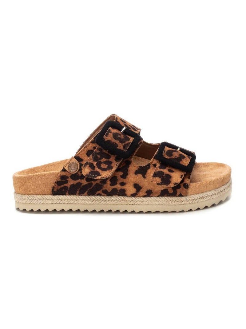 Sandales décontractées avec boucle Noir Marron - Kiabi