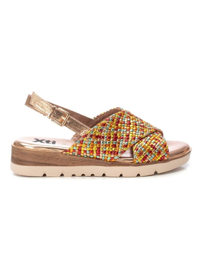 Sandales décontractées avec boucle Orange - Kiabi