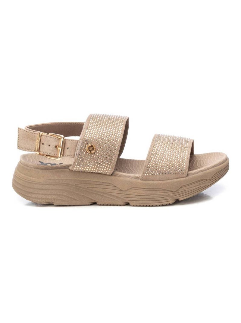 Sandales décontractées avec boucle Taupe - Kiabi