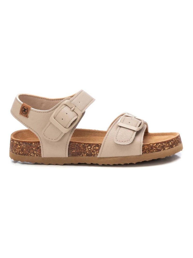 Sandales décontractées avec boucle Taupe - Kiabi
